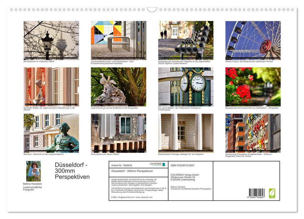 Düsseldorf - 300mm Perspektiven (CALVENDO Wandkalender 2026)