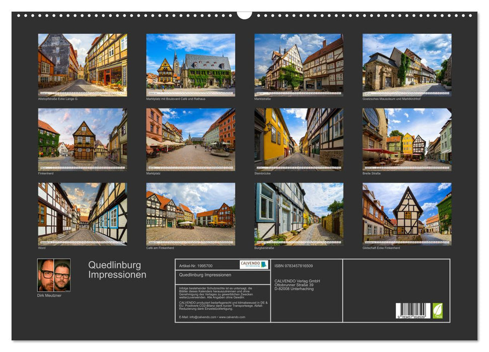 Quedlinburg Impressionen (CALVENDO Wandkalender 2026)