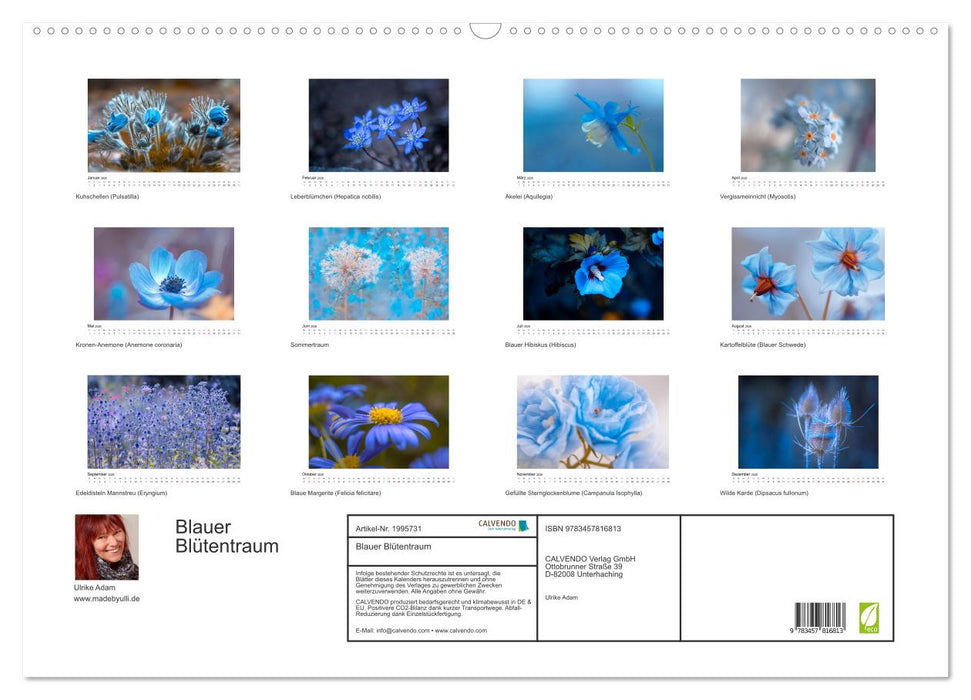 Blauer Blütentraum (CALVENDO Wandkalender 2026)