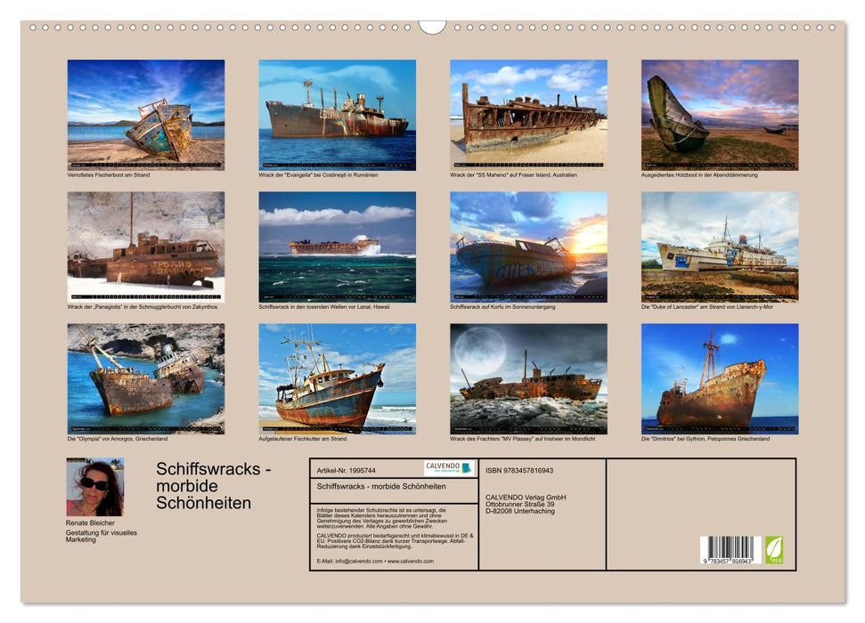 Schiffswracks - morbide Schönheiten (CALVENDO Wandkalender 2026)