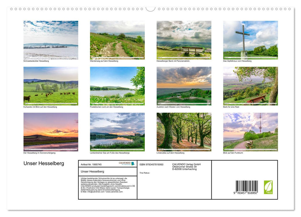 Unser Hesselberg (CALVENDO Premium Wandkalender 2026)