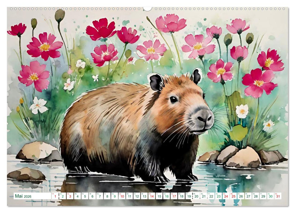 Das Capybara (CALVENDO Premium Wandkalender 2026)