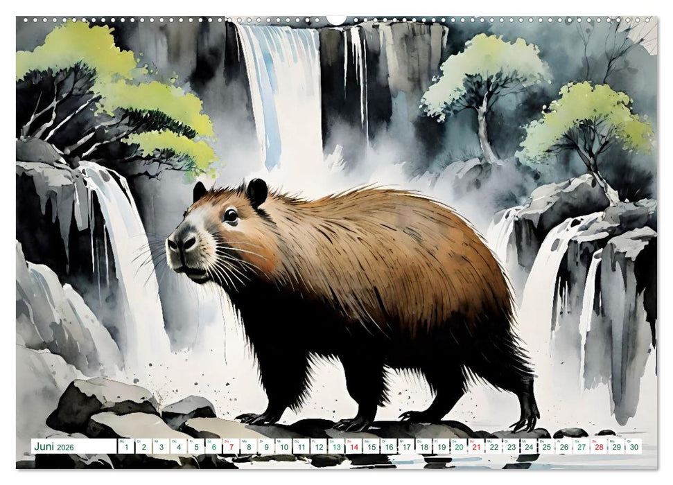 Das Capybara (CALVENDO Premium Wandkalender 2026)