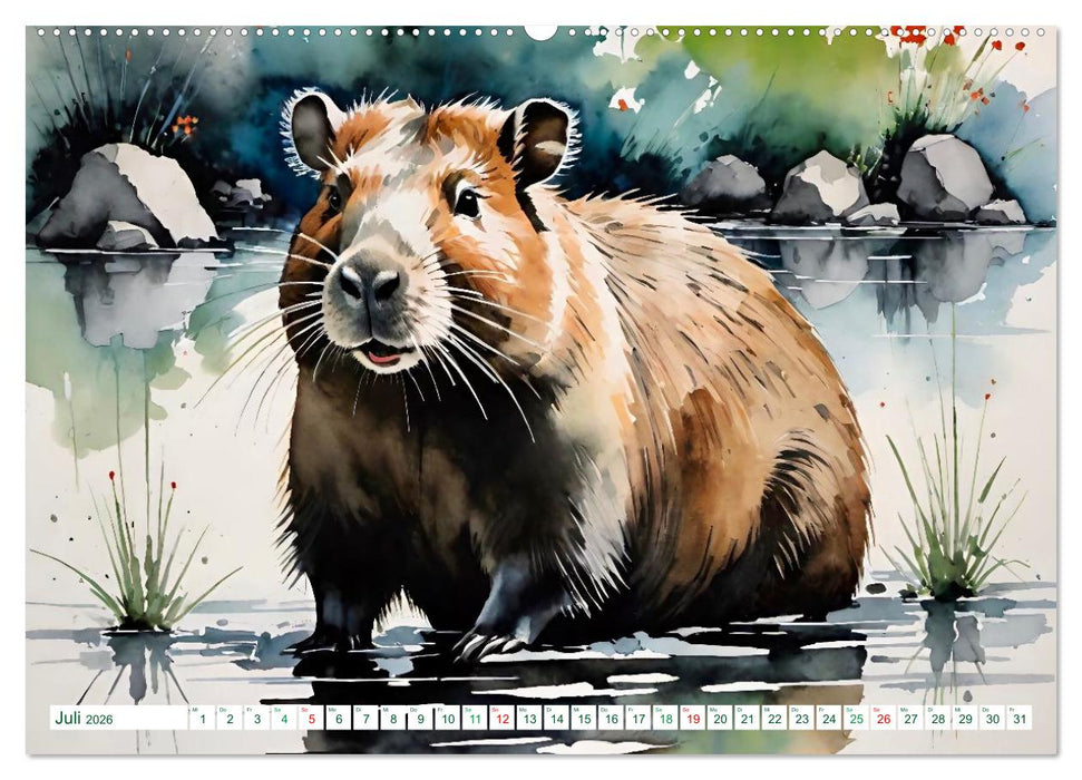 Das Capybara (CALVENDO Premium Wandkalender 2026)