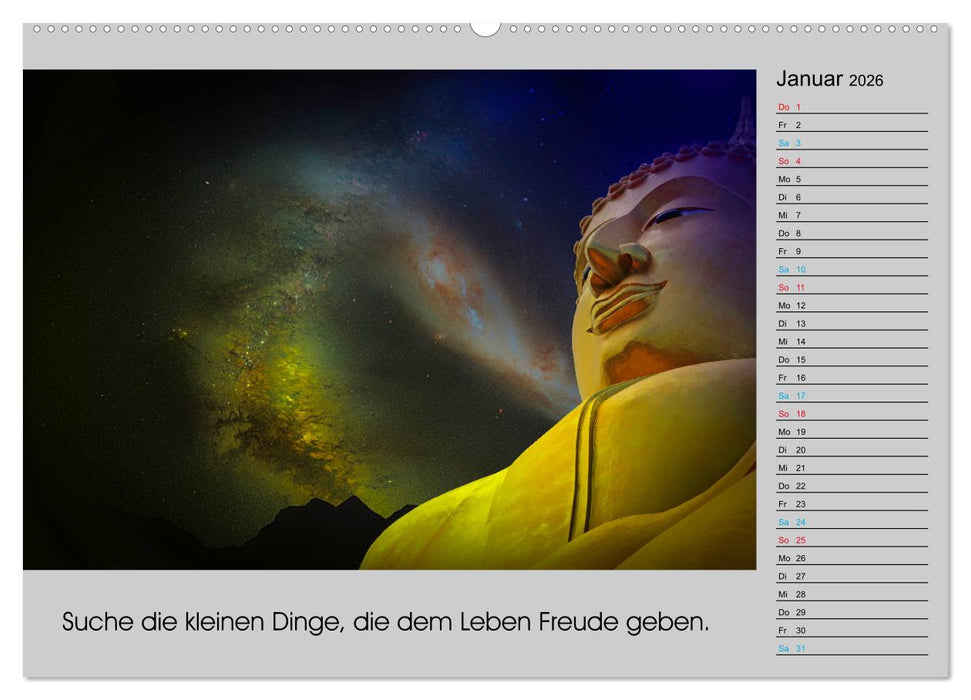 Lebenskraft Buddha (CALVENDO Wandkalender 2026)