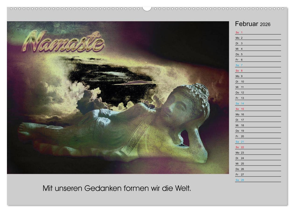 Lebenskraft Buddha (CALVENDO Wandkalender 2026)