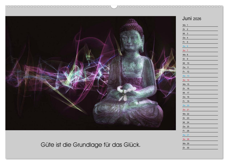 Lebenskraft Buddha (CALVENDO Wandkalender 2026)