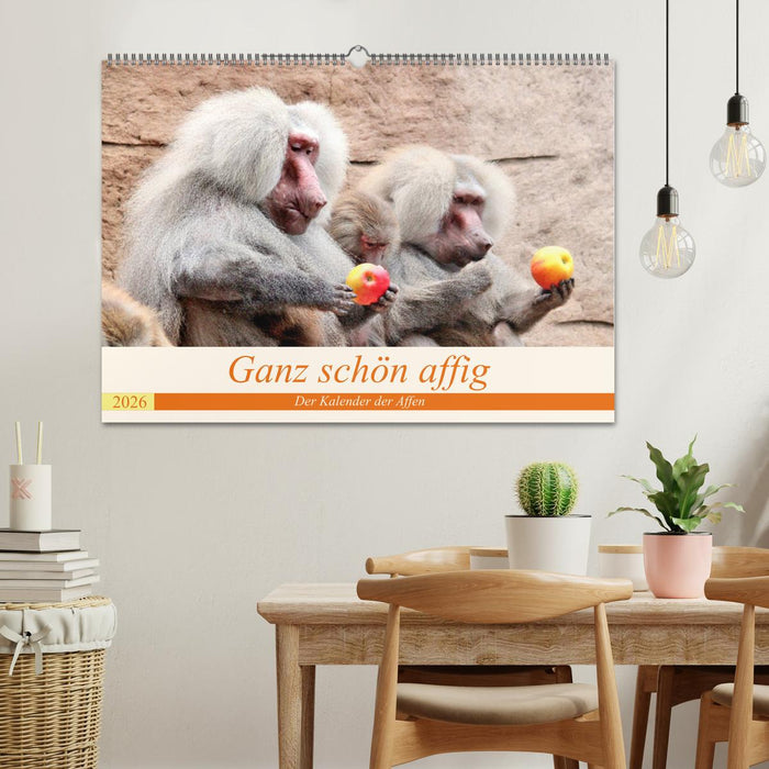 Ganz schön affig - Der Kalender der Affen (CALVENDO Wandkalender 2026)