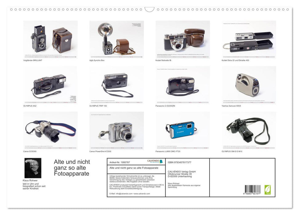 Alte und nicht ganz so alte Fotoapparate (CALVENDO Wandkalender 2026)