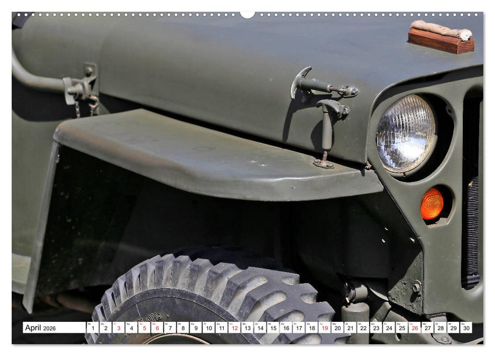 Willys Jeep im Detail vom Frankfurter Taxifahrer Petrus Bodenstaff (CALVENDO Wandkalender 2026)