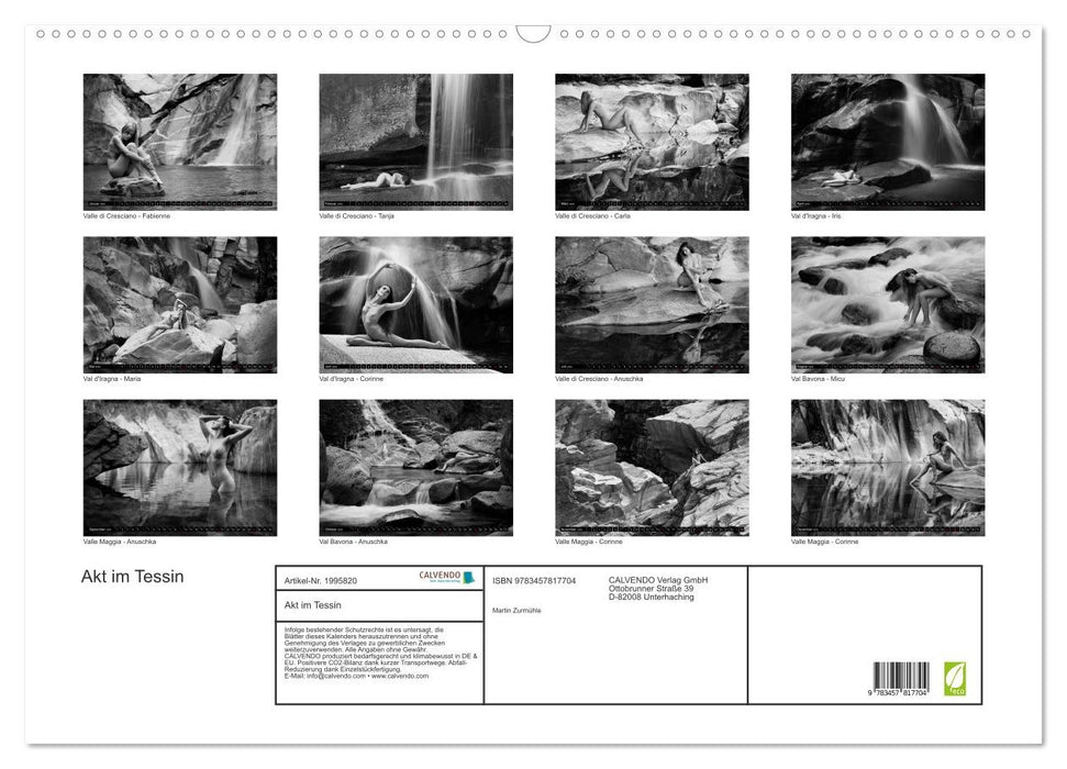 Akt im Tessin (CALVENDO Wandkalender 2026)