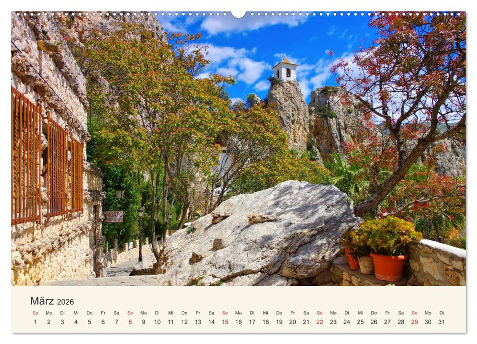 El Castell de Guadalest - In der Berglandschaft der Costa Blanca (CALVENDO Wandkalender 2026)