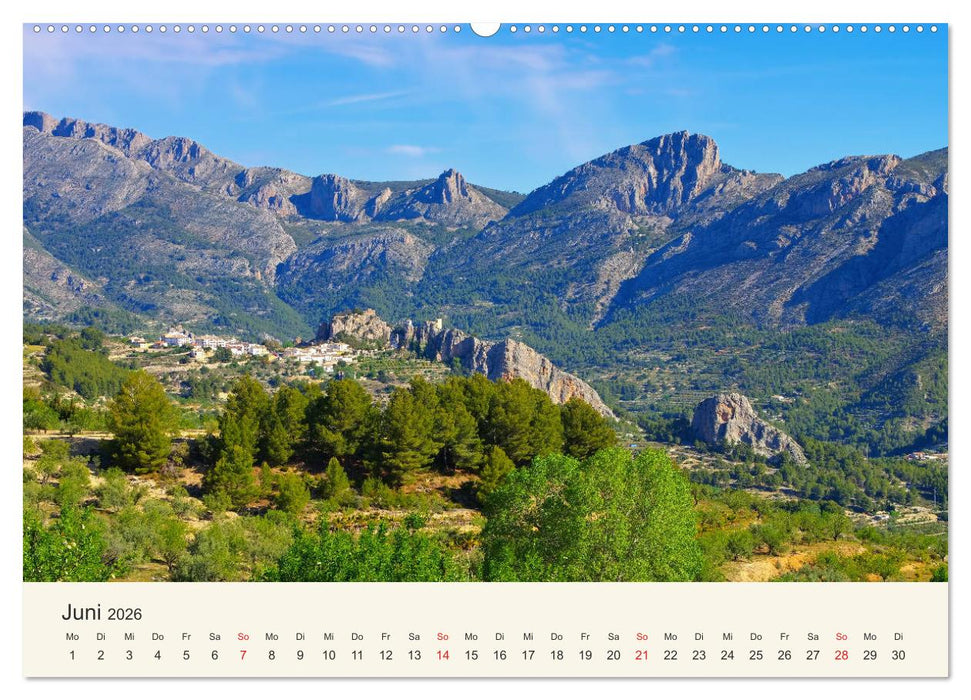 El Castell de Guadalest - In der Berglandschaft der Costa Blanca (CALVENDO Wandkalender 2026)