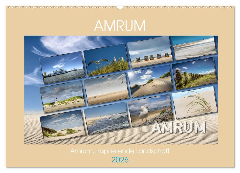Amrum, inspirierende Landschaft (CALVENDO Wandkalender 2026)