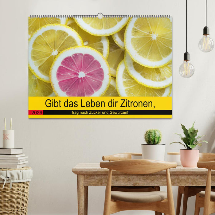 Gibt das Leben dir Zitronen, frag nach Zucker und Gewürzen! (CALVENDO Wandkalender 2026)