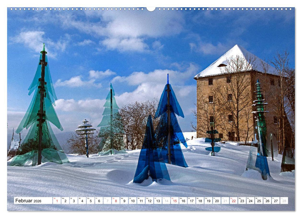 Gläserne Attraktionen - Glaskunst im Bayerischen Wald (CALVENDO Wandkalender 2026)