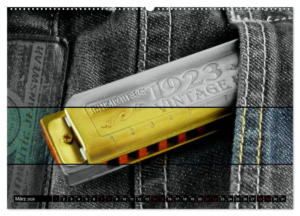 Klangbilder des Blues (CALVENDO Wandkalender 2026)