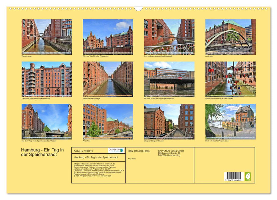 Hamburg - Ein Tag in der Speicherstadt (CALVENDO Wandkalender 2026)