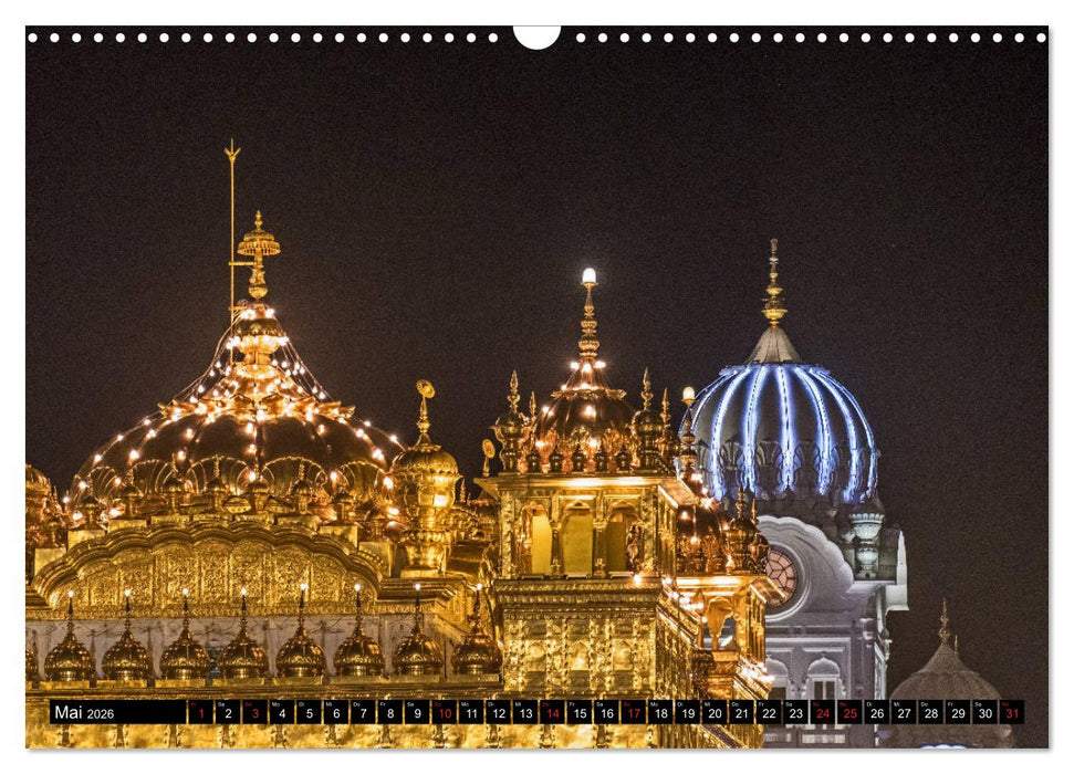 Amritsar - Der goldene Tempel (CALVENDO Wandkalender 2026)