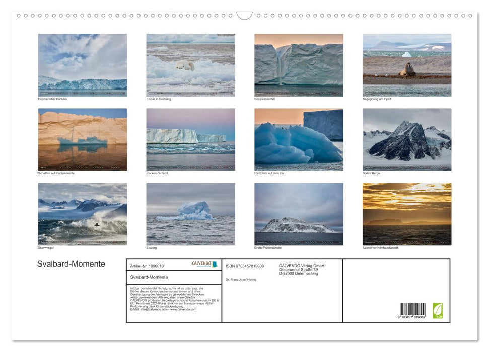 Svalbard-Momente (CALVENDO Wandkalender 2026)