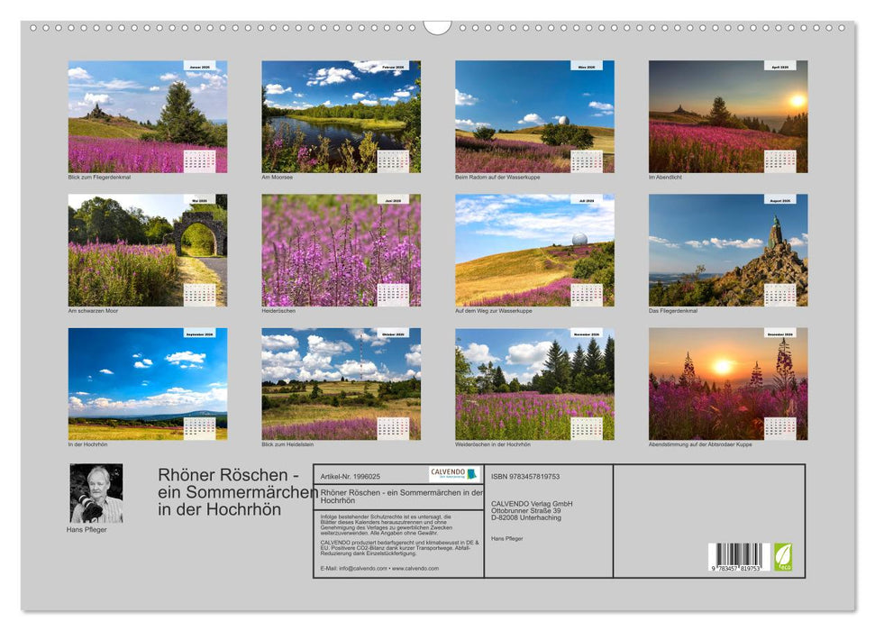Rhöner Röschen - ein Sommermärchen in der Hochrhön (CALVENDO Wandkalender 2026)