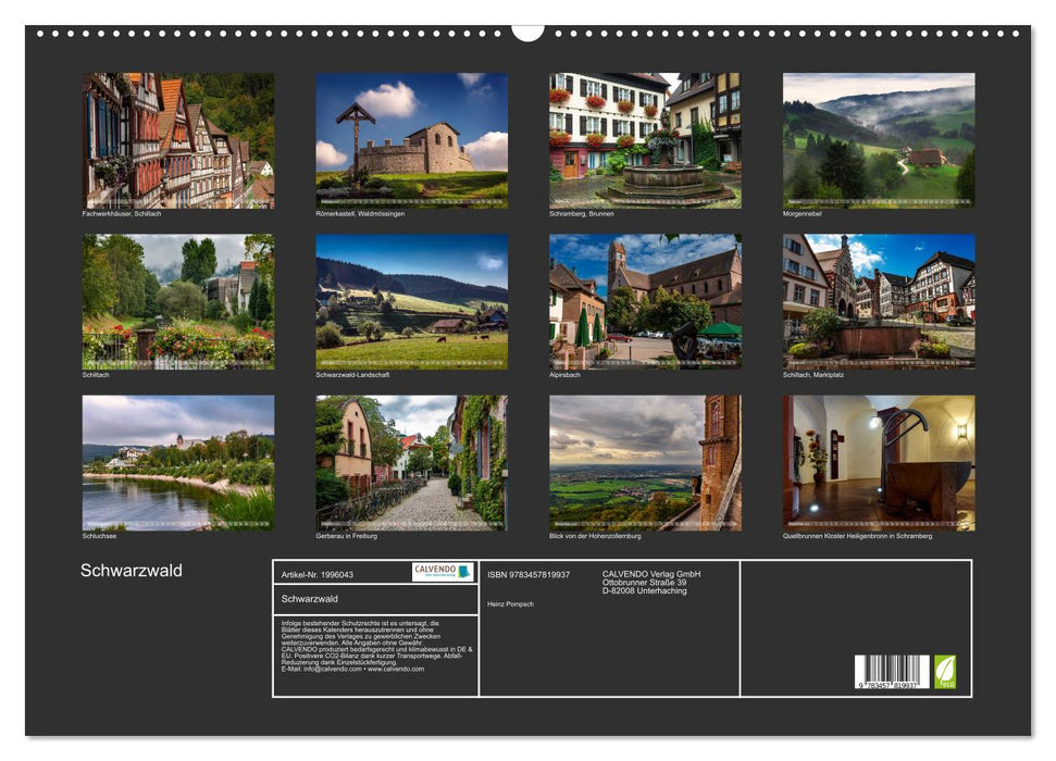 Schwarzwald (CALVENDO Wandkalender 2026)