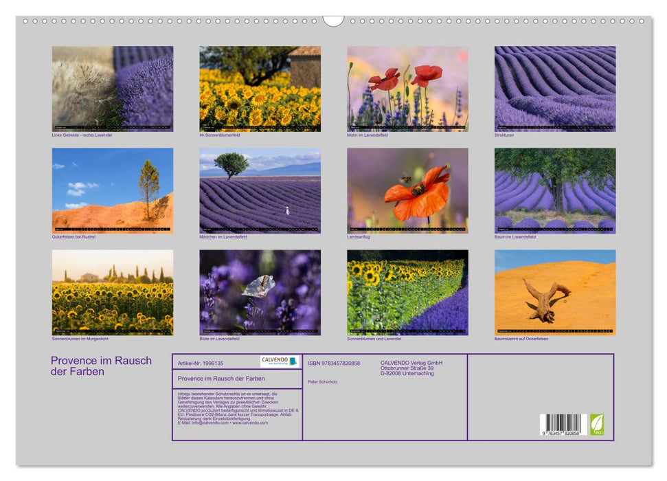 Provence im Rausch der Farben (CALVENDO Wandkalender 2026)