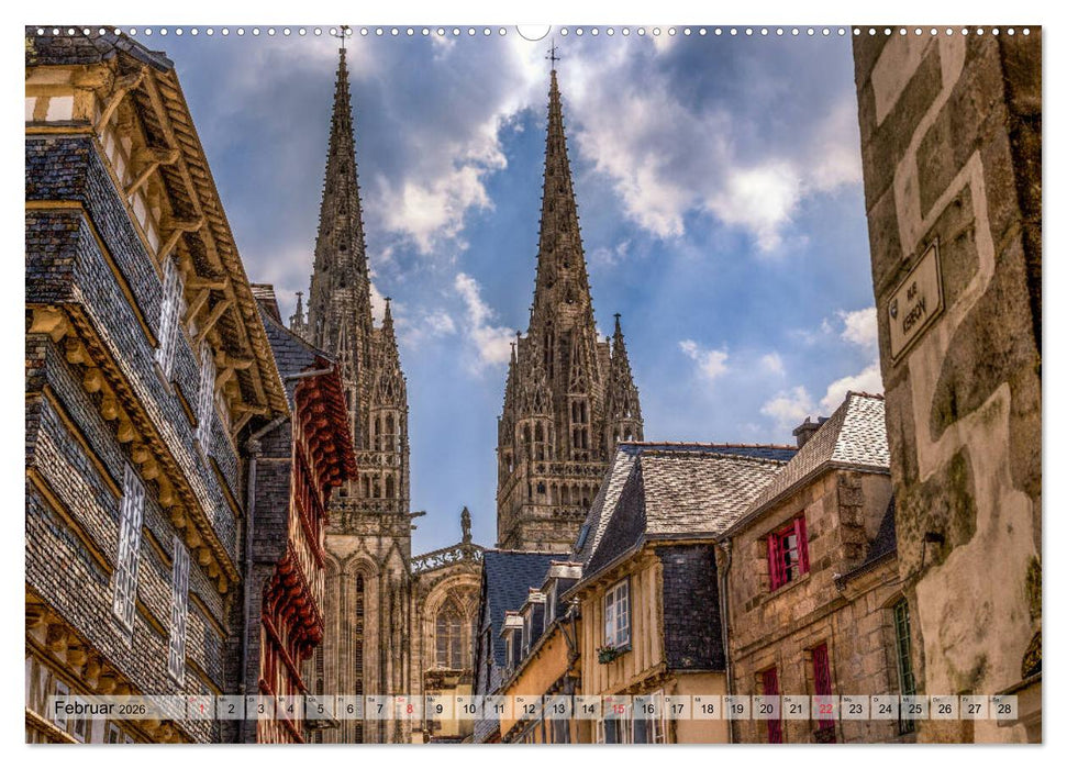 Bretagne - Felsenküste, Sandstrände und viel zu sehen (CALVENDO Premium Wandkalender 2026)