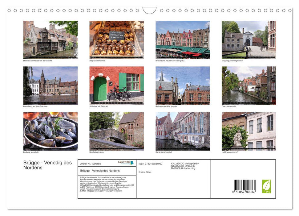 Brügge - Venedig des Nordens (CALVENDO Wandkalender 2026)
