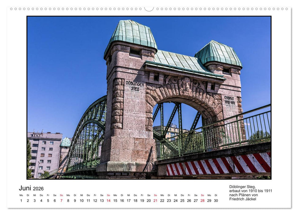 Jugendstil-Baukunst in Wien (CALVENDO Premium Wandkalender 2026)