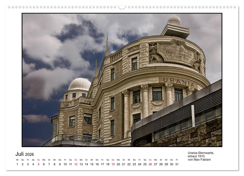 Jugendstil-Baukunst in Wien (CALVENDO Premium Wandkalender 2026)