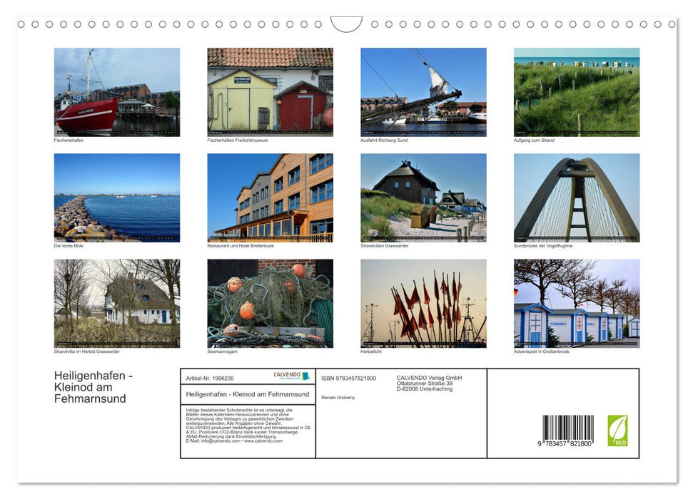 Heiligenhafen - Kleinod am Fehmarnsund (CALVENDO Wandkalender 2026)