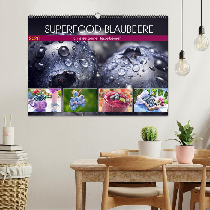 Superfood Blaubeere. Ich esse gerne Heidelbeeren! (CALVENDO Wandkalender 2026)