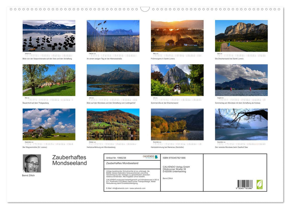 Zauberhaftes Mondseeland (CALVENDO Wandkalender 2026)
