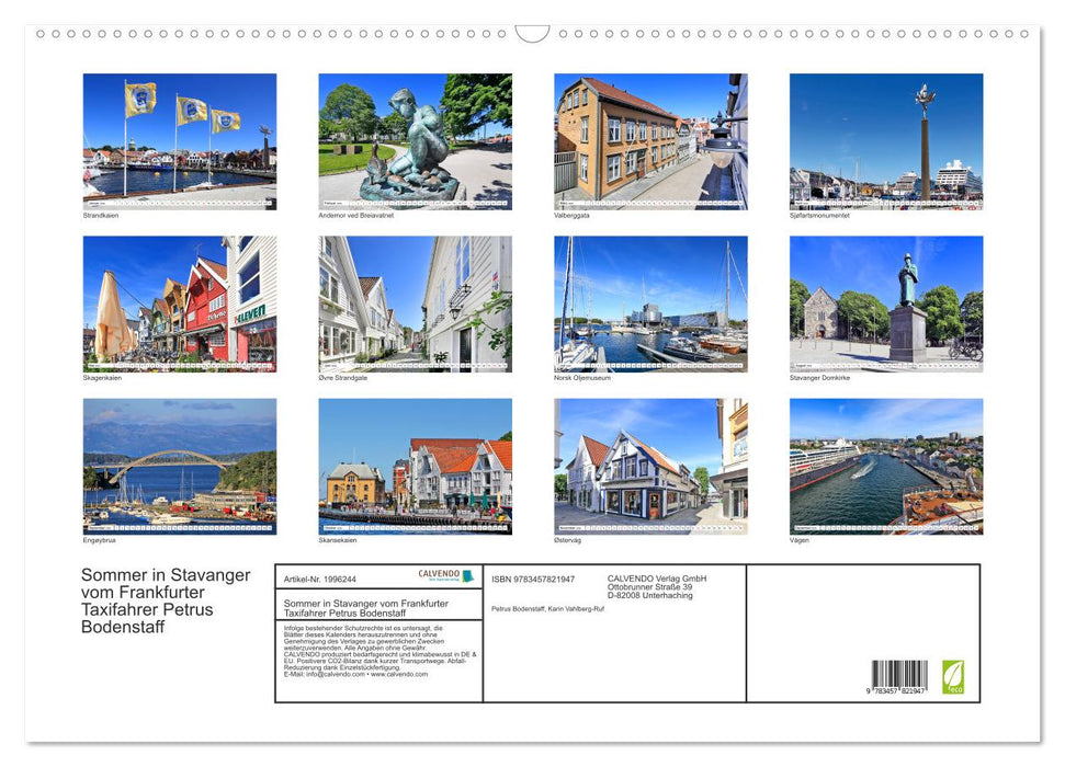 Sommer in Stavanger vom Frankfurter Taxifahrer Petrus Bodenstaff (CALVENDO Wandkalender 2026)