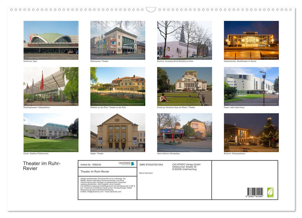 Theater im Ruhr-Revier (CALVENDO Wandkalender 2026)
