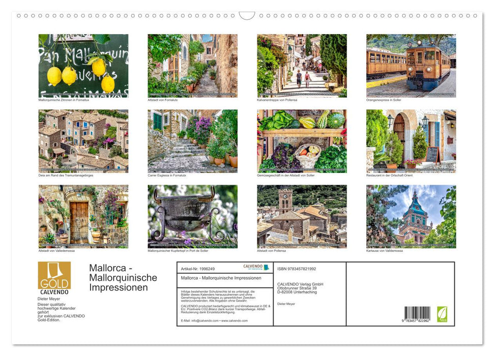 Mallorca - Mallorquinische Impressionen (CALVENDO Wandkalender 2026)