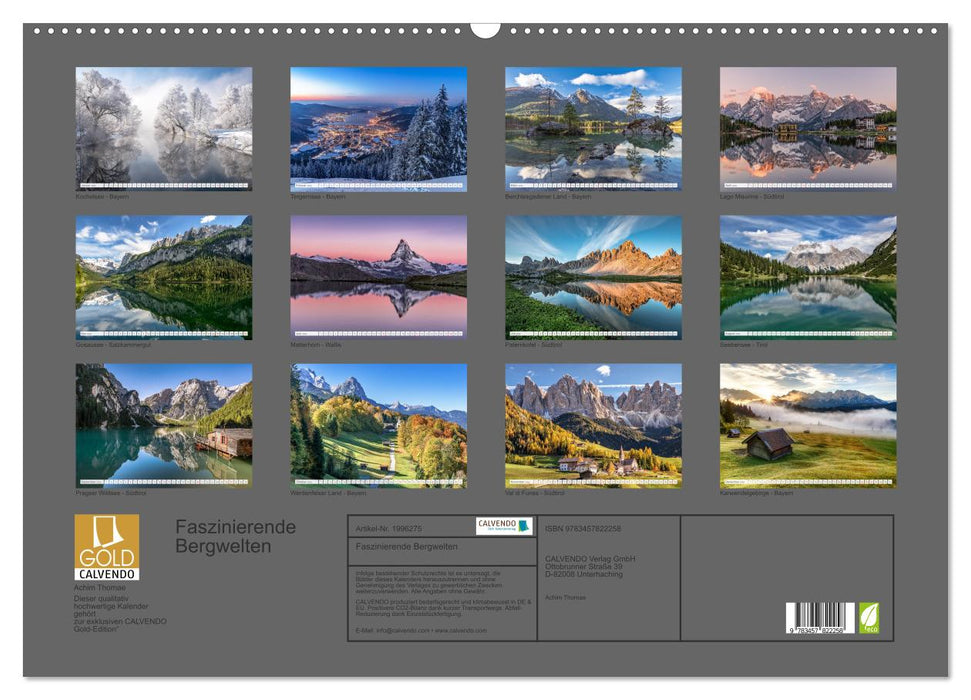 Faszinierende Bergwelten (CALVENDO Wandkalender 2026)