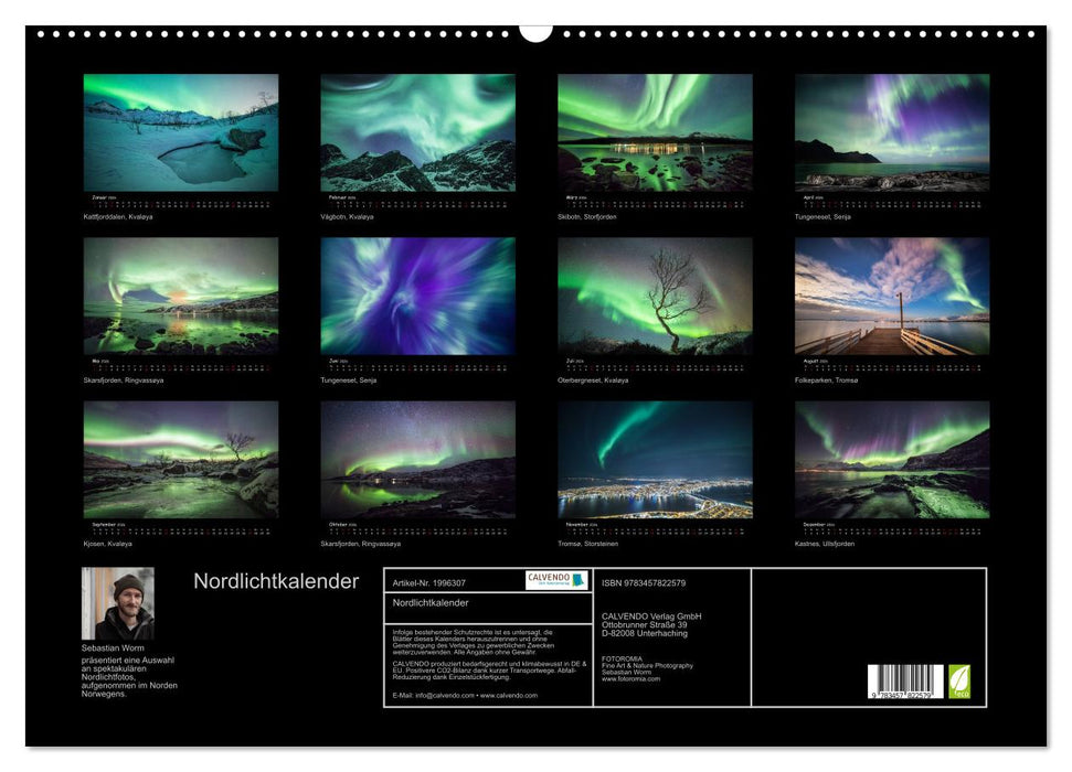 Nordlichtkalender (CALVENDO Wandkalender 2026)