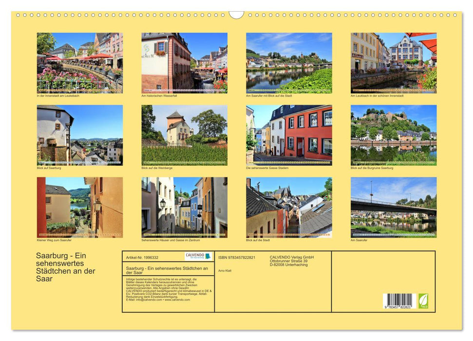 Saarburg - Ein sehenswertes Städtchen an der Saar (CALVENDO Wandkalender 2026)
