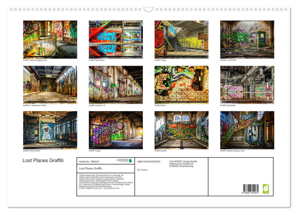 Lost Places Graffiti (CALVENDO Wandkalender 2026)