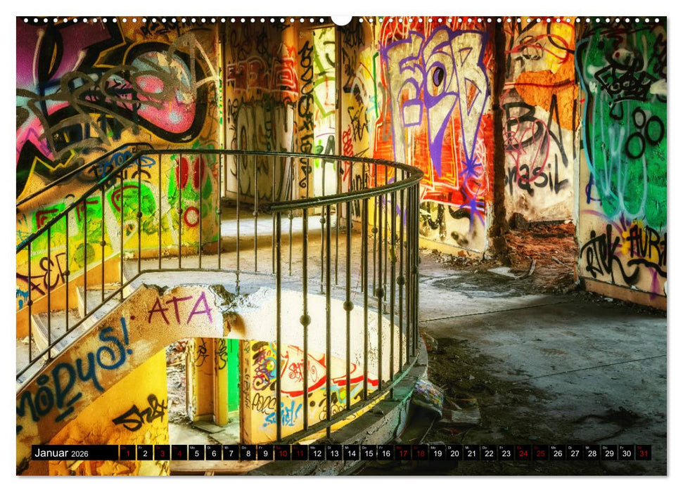 Lost Places Graffiti (CALVENDO Wandkalender 2026)