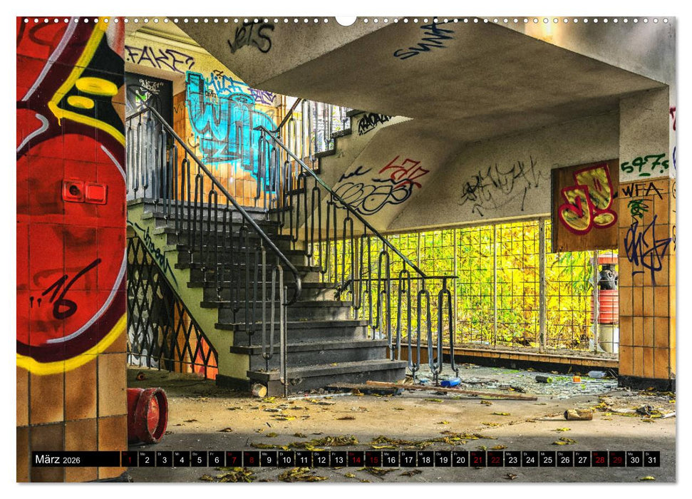 Lost Places Graffiti (CALVENDO Wandkalender 2026)