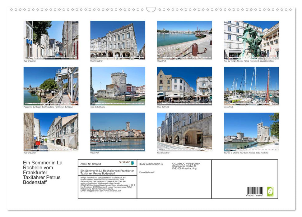 Ein Sommer in La Rochelle vom Frankfurter Taxifahrer Petrus Bodenstaff (CALVENDO Wandkalender 2026)