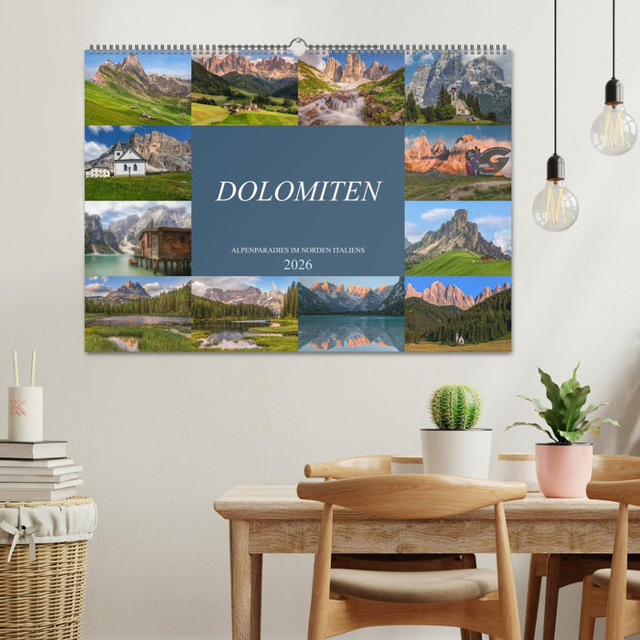 Dolomiten, Alpenparadies im Norden Italiens (CALVENDO Wandkalender 2026)