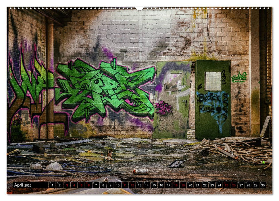 Lost Places Graffiti (CALVENDO Premium Wandkalender 2026)