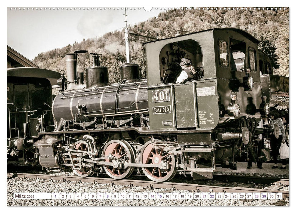 Dampflokomotiven - dampfende Stahlkolosse (CALVENDO Wandkalender 2026)