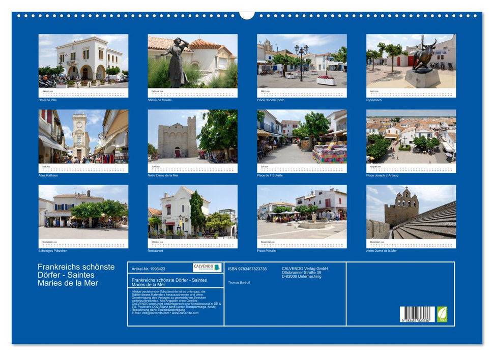 Frankreichs schönste Dörfer - Saintes Maries de la Mer (CALVENDO Wandkalender 2026)