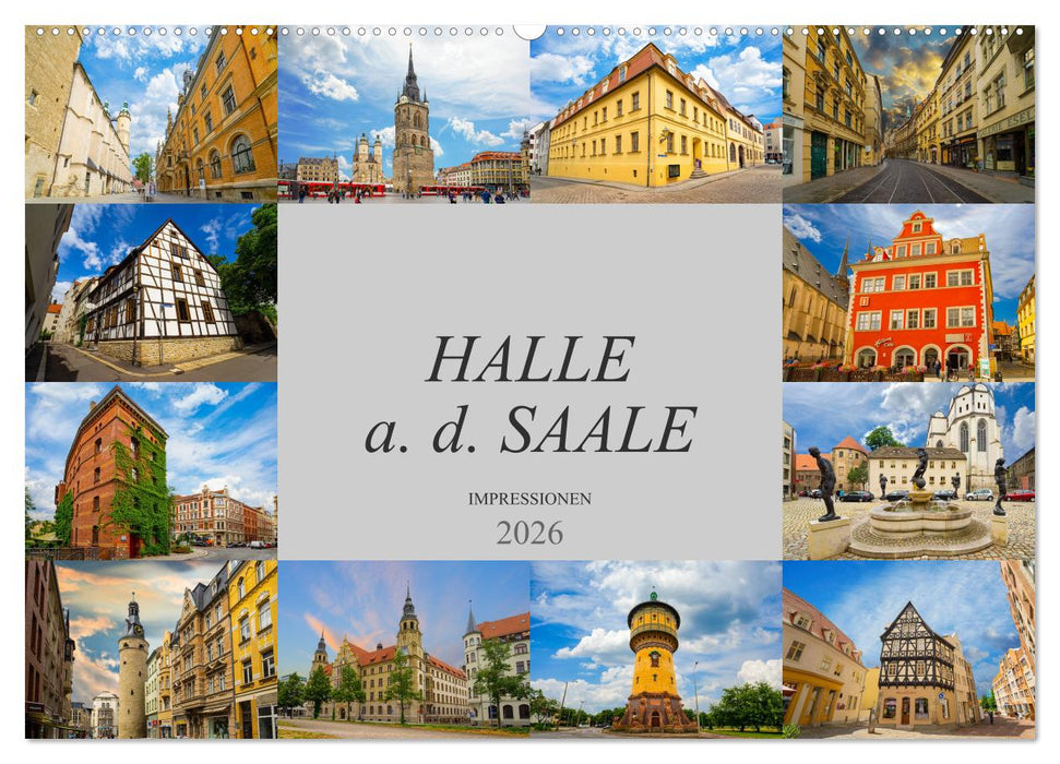 Halle a. d. Saale Impressionen (CALVENDO Wandkalender 2026)