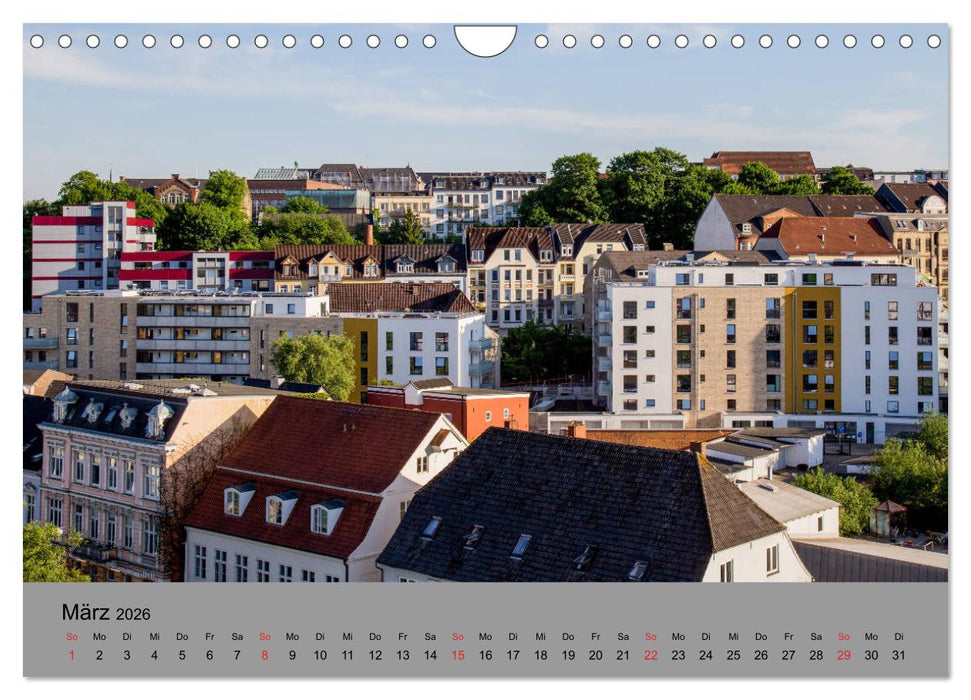 Dächer von Flensburg (CALVENDO Wandkalender 2026)